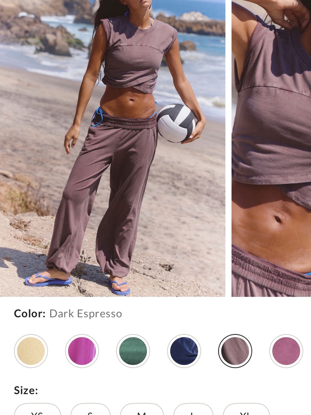 Free People Hot Shot Crossover Set in Dark Espresso